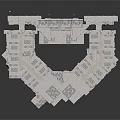 Modern Intricate Geometric Building Structure With Stacked Modular White Blocks Design