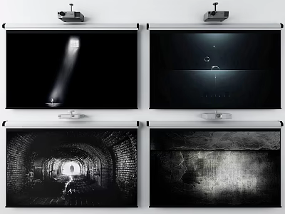 Projection Monitoring System with Beam Tracking in Tunnel and Wall Scenes 3d model