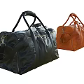 Black and Brown Leather Duffel Bags with Handles for Travel and Daily Use