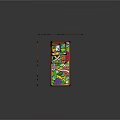 Stained Glass Decorative Pieces with Vibrant Floral Patterns in Various Shapes and Sizes