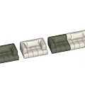 Modern Combination Sofa Sofa Combination 3d model