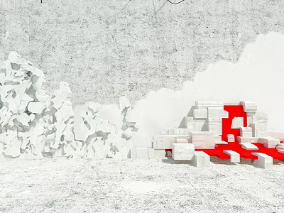 Modern rockery 3d model