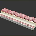 Decorative Architectural Component with Intricate Carved Patterns and White Finish