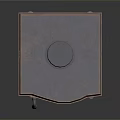 Vertical Metal Pole Structure With Square Base And Small Display Panel