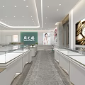 Luxury Jewelry Store Interior With Glass Display Cases And Elegant Lighting