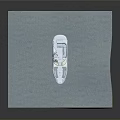 Layered Blue Ocean Floor Model With Central White Boat Shaped Object