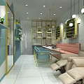 Modern Luxury Beauty Hair Salon With Comfortable Chairs Mirrors And Elegant Lighting