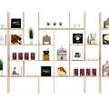 Open Display Rack Display Rack Bookshelf 3d model