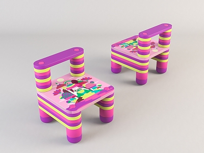 Modern Children's Chair Home Chair 3d model