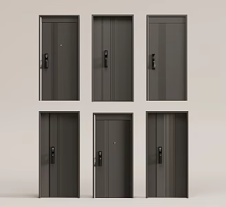 Entry door security door 3d model