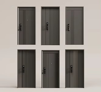 Entry door security door 3d model