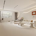 Modern Minimalist Apartment Living Room With TV Wall And Sofa