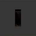 Dark Upright Refrigerator Freezer With Wood Grain Texture On Gray Floor