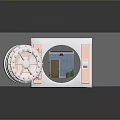 Heavy Duty Metal Safe With Open Circular Door And Secure Lock Mechanism