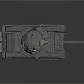 Green Military Tank Vehicle Featuring Long Cannon Multiple Antennas And Metal Tracks