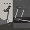 Modern Home Gym Interior Featuring Exercise Bike And Treadmill Fitness Equipment
