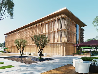 Modern Club Building Leisure Club Hotel 3d model