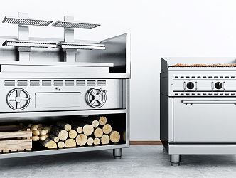 Modern Oven Wood Stove Oven 3d model