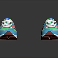 Colorful Stylish Sneakers With Turquoise Pink And White Design For Casual Wear