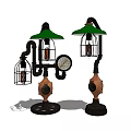 Industrial LOFT shaped table lamp table lamp 3d model