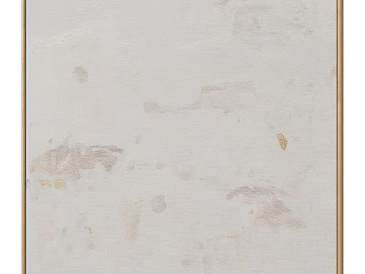 Abstract Painting With Soft Beige Tones Light Brown Textures And Gold Accents In Wooden Frame 3d model