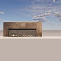 Modern Black TV Stand With Textured Wall Wooden Floor And Realistic Fire Illumination
