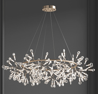 Light Luxury Crystal Chandelier 3d model