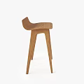 Pair of Modern Wooden Leisure Chairs With Simple Design And Dark Light Wood Tones