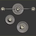 Elegant Silver Decorative Candelabra With Five Candles And Small Dish