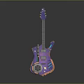 Purple Electric Guitar Shaped Household Item With Unique Design For Daily Use