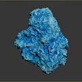 Natural Blue Crystalline Stone Material With Raw Mineral Texture And Glossy Surface