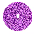 White Small Beads Arranged In Circular Decorative Shape With Central Hole 3d model
