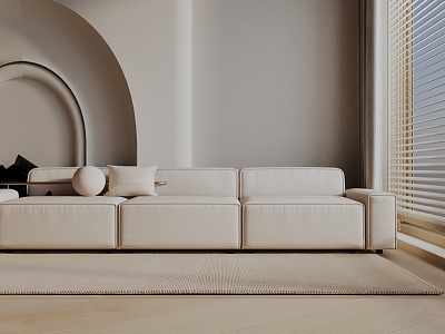 Modern three-seat sofa model