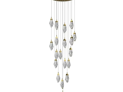 Elegant Modern Chandelier With Crystal Pendants And Metal Frame For Interior Decoration 3d model