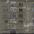 Multi Storey Residential Building Featuring Light Colored Exterior Balconies Air Conditioning Units And Windows
