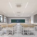 School Classroom SU Model 3d model