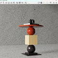 Modern side-several round side-several 3d model