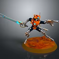 Mech Warrior Mech Soldier Machine Battlearm Mechanical Battlearm Machine Fighter Robot 3d model