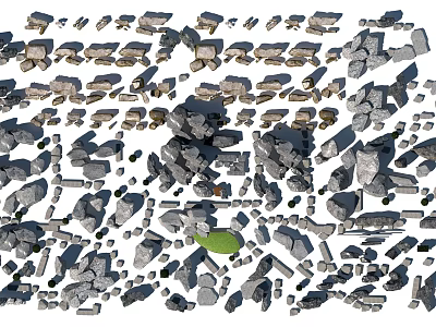 Natural Stone And Wooden Collection With Various Textures For Home Decor 3d model