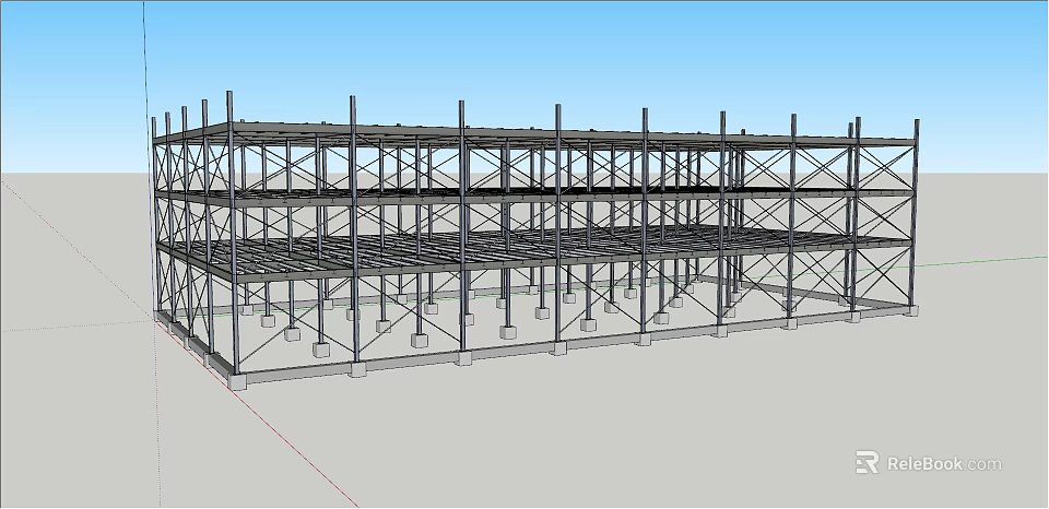 Single Sofa With Steel Frame Structure And Multi Layer Support Beams 3d model 