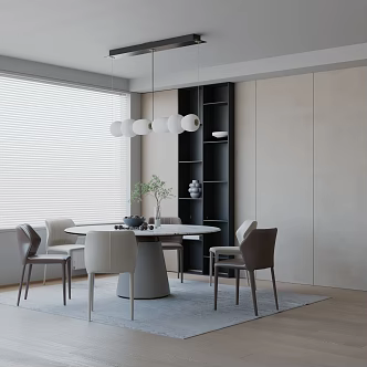 Modern dining table 3d model