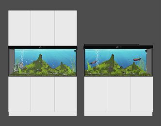 Modern fish tank 3d model
