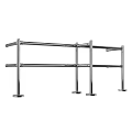 Public Facility Queue Management System With Metal Barriers Turnstile And Directional Signs