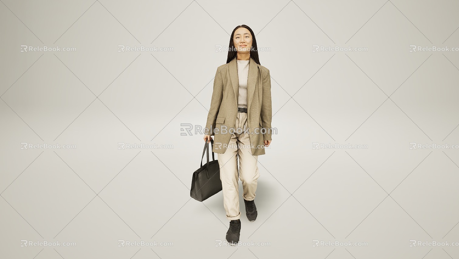 Character man woman shopper 4K map fine model pbr has map 3d model