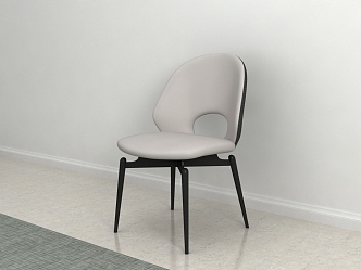 Light Luxury Dining Chair 3d model