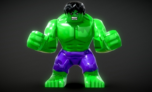 Toy Handmade Lego Doll Hulk Toy 3d model