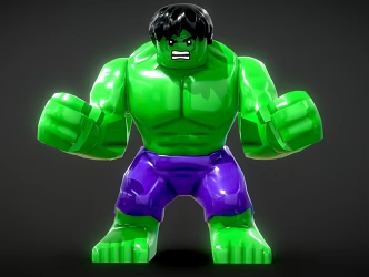 Toy Handmade Lego Doll Hulk Toy 3d model