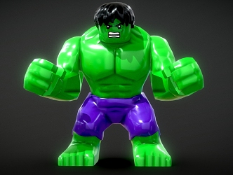 Toy Handmade Lego Doll Hulk Toy 3d model