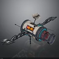 Advanced Spacecraft With Solar Panels Antenna And Thruster For Cosmic Exploration