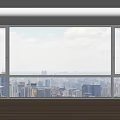 modern floor-to-ceiling windows 3d model